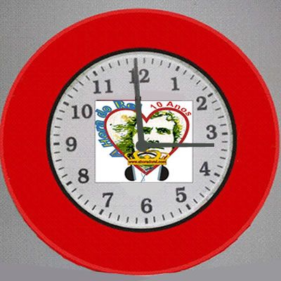 Relógio de parede Coração e Coroa